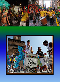 Percussioni e ballerini brasiliani Ballerini Ballerini brasiliani e percussioni